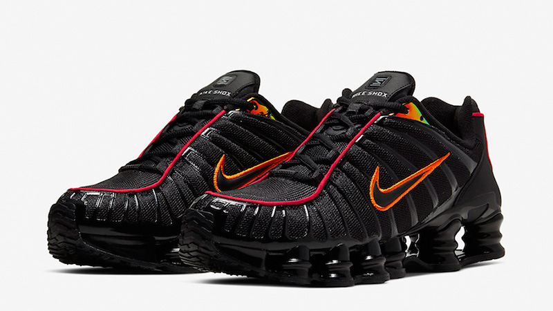 nike shox black and red