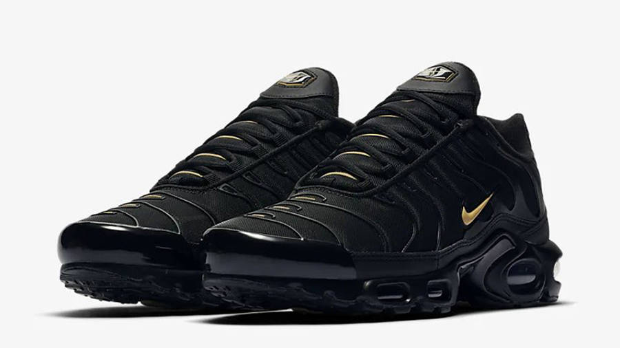 nike tns gold and white