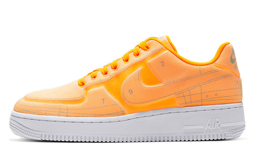neon orange air force ones