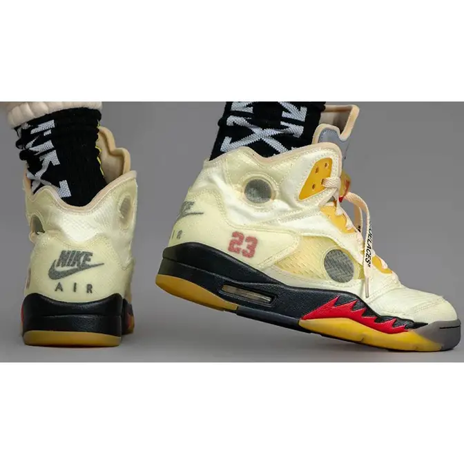 Off-White Air Jordan 5 'Sail Fire Red' – Outofstock Store