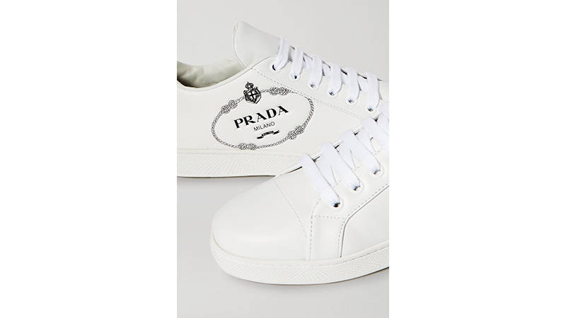 Prada Logo Embossed White