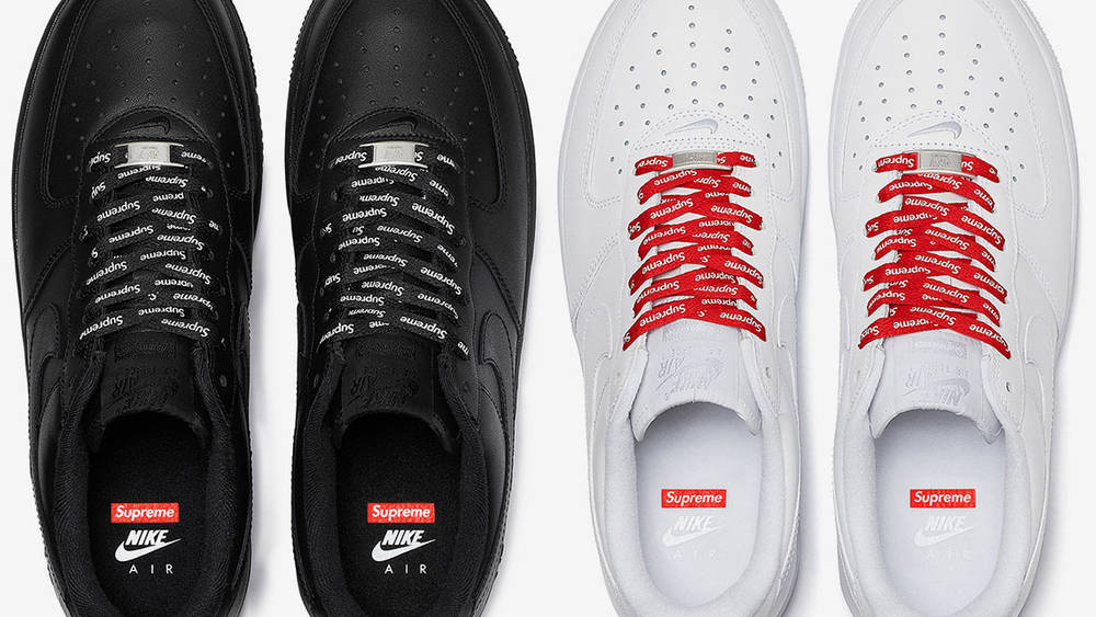 Supreme-Nike-Air-Force 1 Black White Supreme-Nike-Air-Force 1 Black White