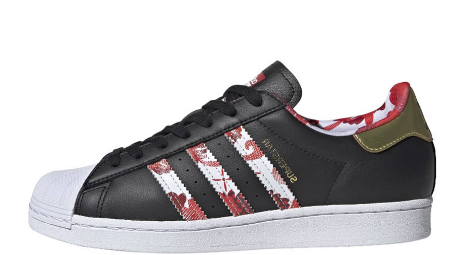 adidas superstar red and gold