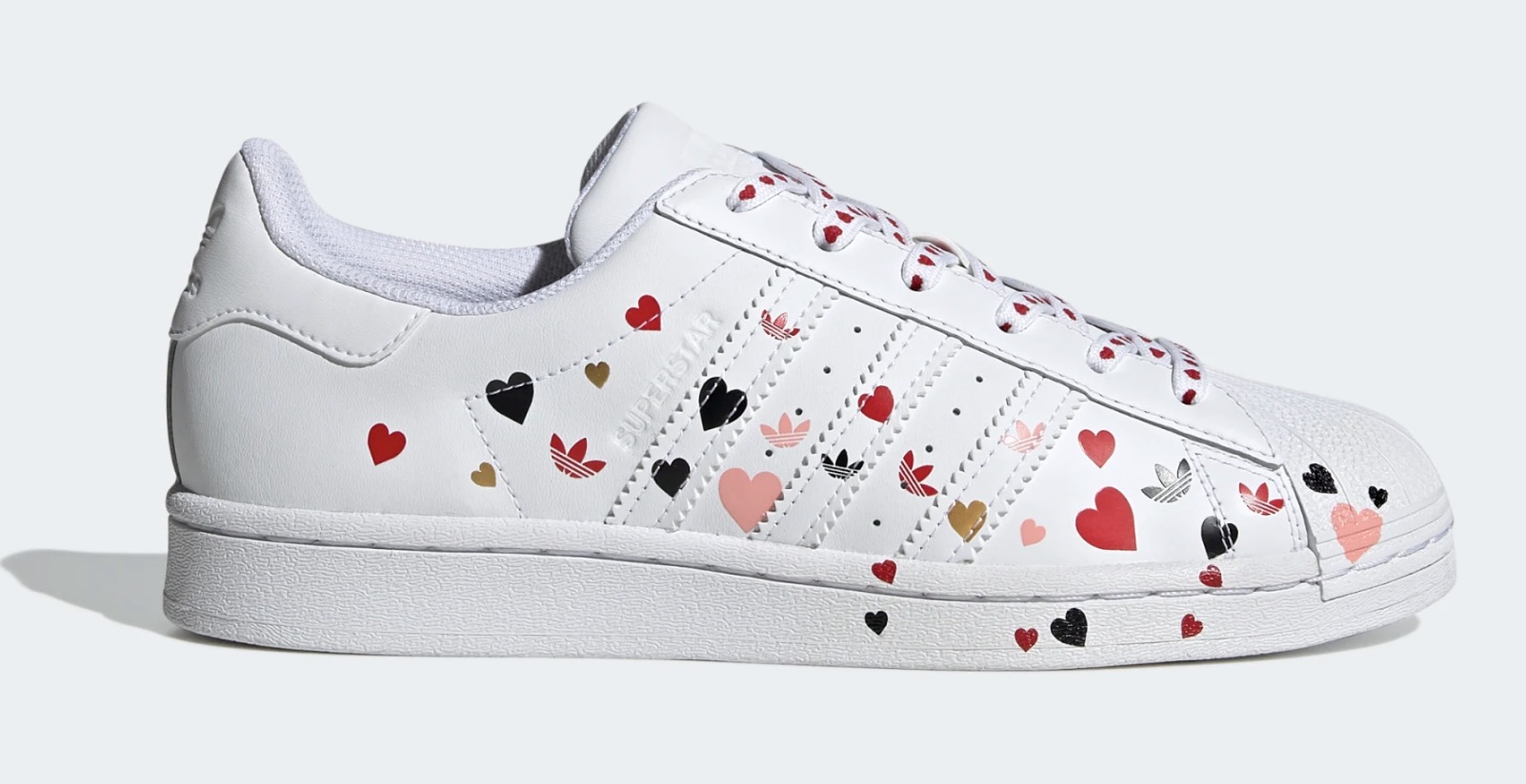 adidas Superstar White Heart Floral