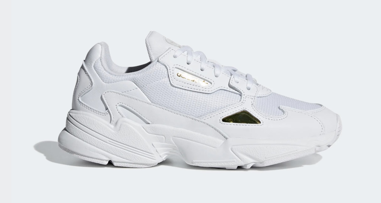 adidas falcon white metallic gold