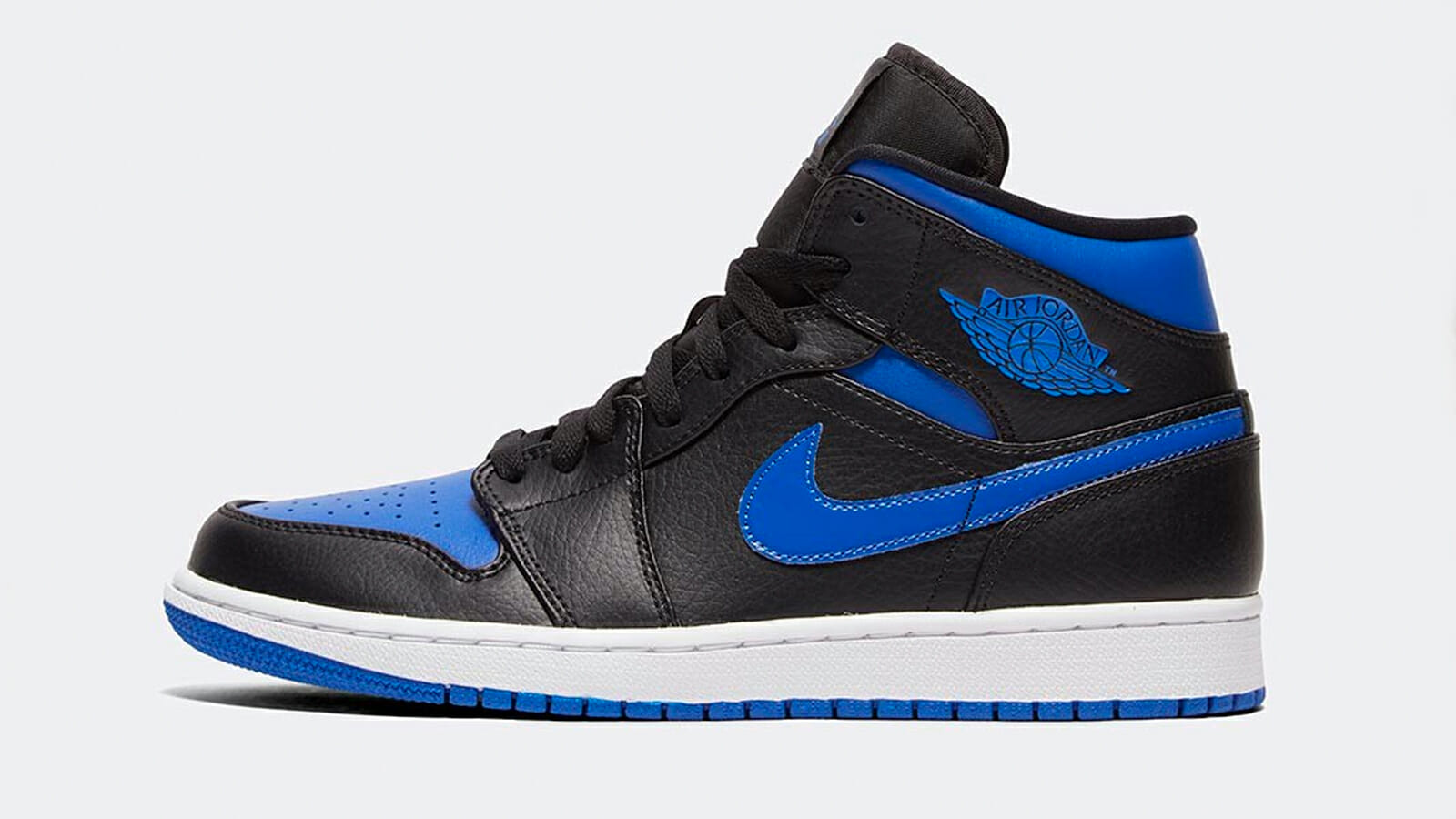 air jordan black blue 1 mid