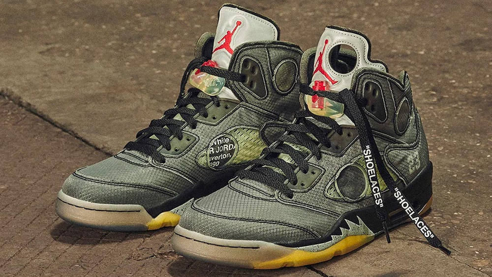 Image via Nike Off-White x Air Jordan 5 "Black"
