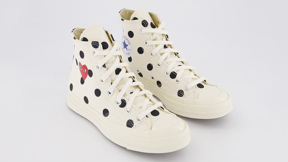 _0000_COMME des GARCONS Play x Conoverse Chuck 70 Hi Polka Dot White
