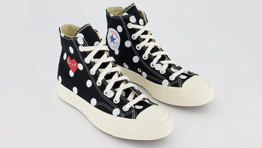 _0004_COMME des GARCONS Play x Conoverse Chuck 70 Hi Polka Dot Black
