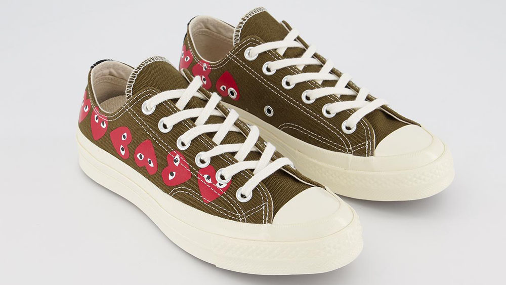 _0006_COMME des GARCONS Play x Conoverse Chuck 70 Low Heart Print Green