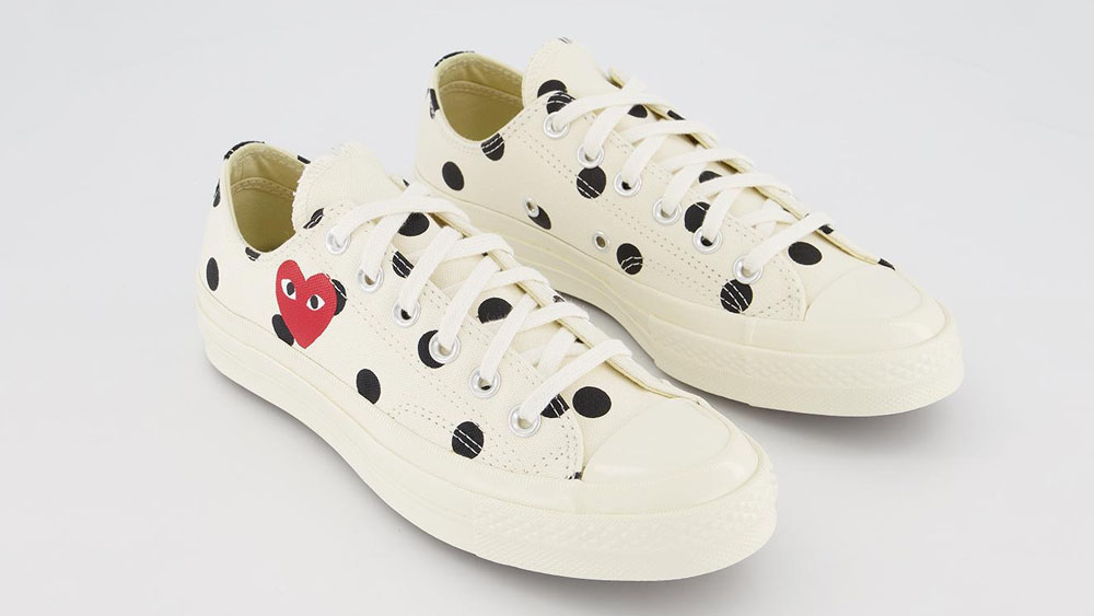 _0008_COMME des GARCONS Play x Conoverse Chuck 70 Low Polka Dot White