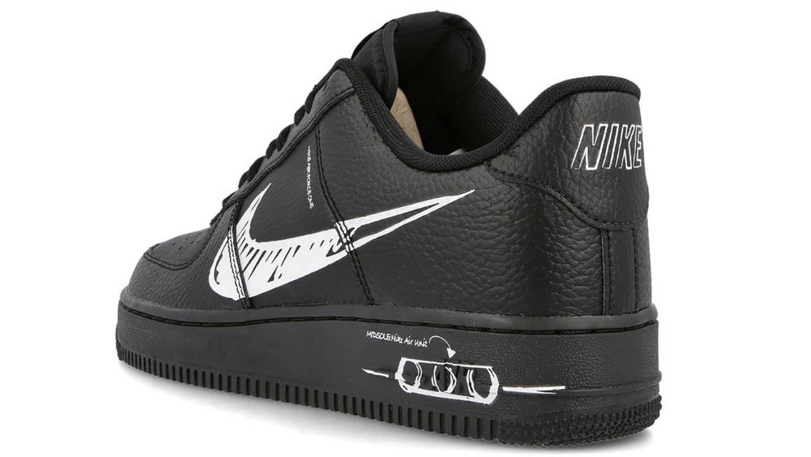 nike air force one sketch black