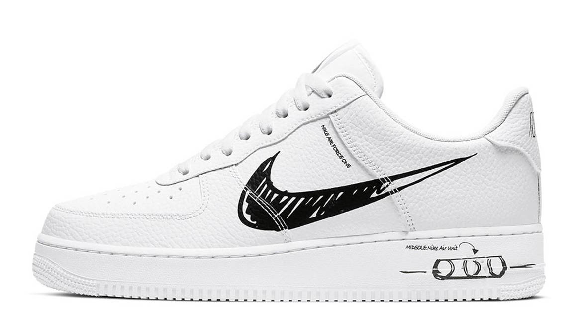 nike air force 1 black sketch