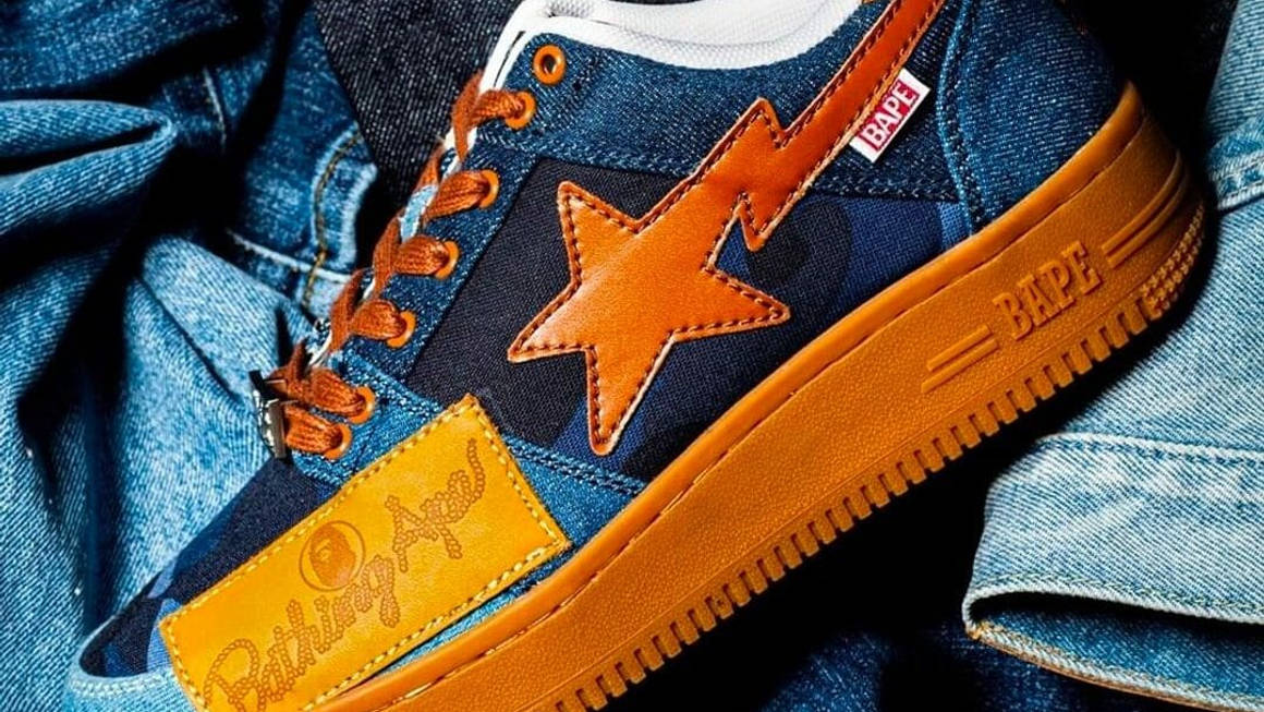 bapesta patchwork denim