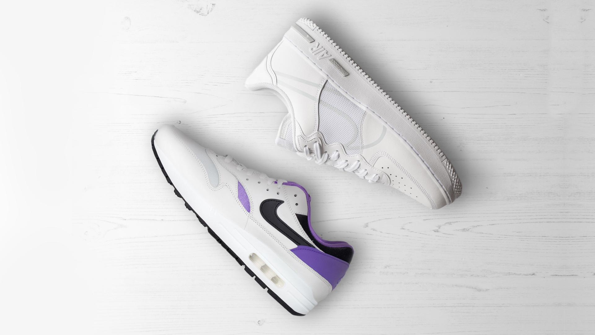 WIN the Nike Air Force 1 React "White" and the Nike Air Max 1 Ch.1 "Purple Punch"