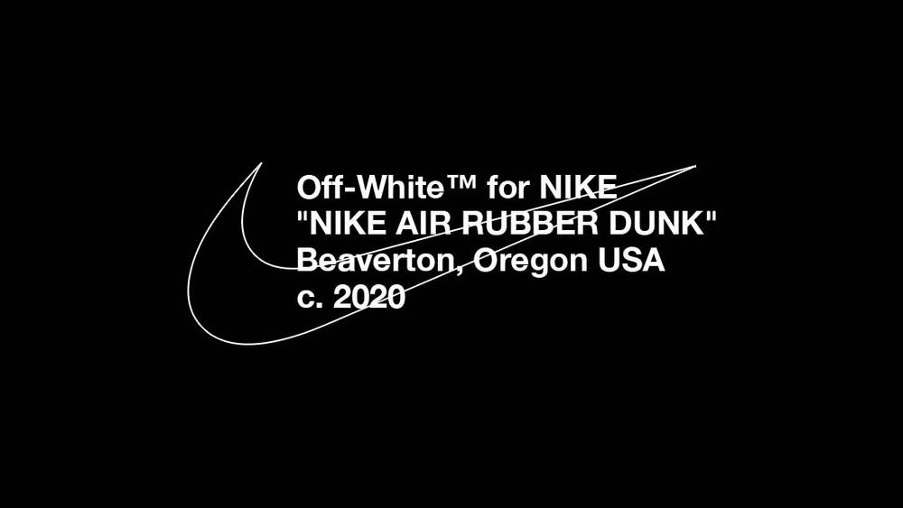 The Off-White x Nike Rubber Dunk Surfaces in Three Colourways The Off-White x Nike Rubber Dunk Surfaces In Three Colourways