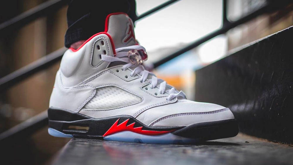 Image via hanzuying Air Jordan 5 Retro "Fire Red 2020"