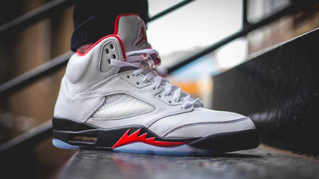 An On-Foot Look at the Air Jordan 5 Retro "Fire Red 2020"
