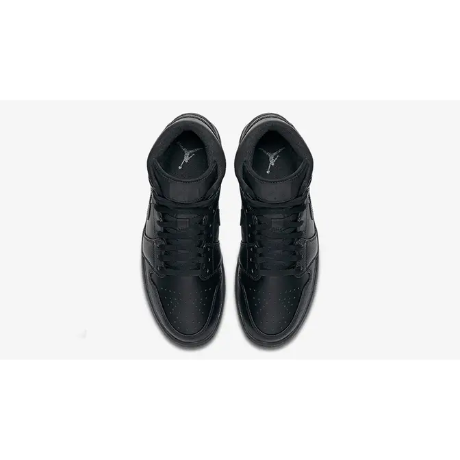 Air Jordan 1 Mid Triple Black 554724-091 Release Date - SBD