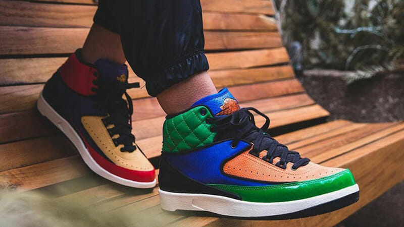 Jordan 2 Red Purple Multi CT6244-600 on foot