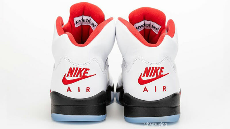 Jordan 5 with nike air store on back