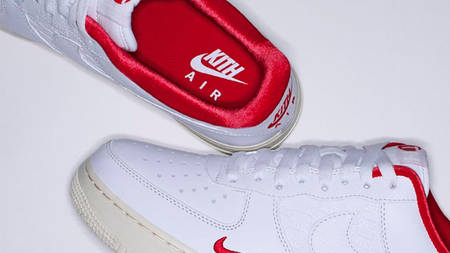 Get Up Close With the KITH x Nike Air Force 1 "University Red" Get Up Close With the KITH x Nike Air Force 1 "University Red"