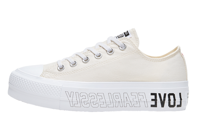Love Fearlessly x Converse Chuck Taylor All Star Platform White