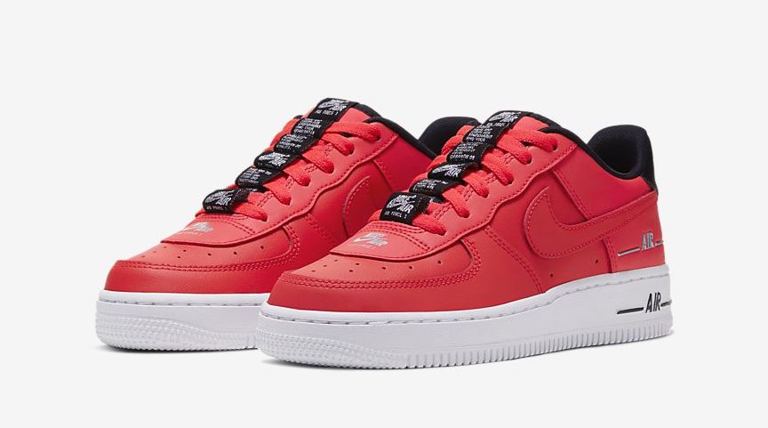 Nike Air Force 1 Double Laser Crimson Black