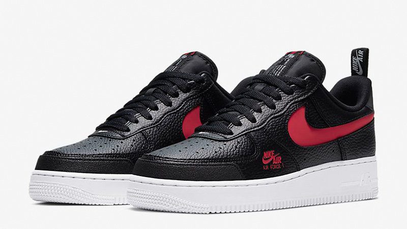 nike black and red air force 1