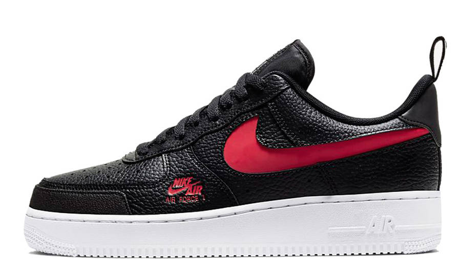 air force 1 black red and white