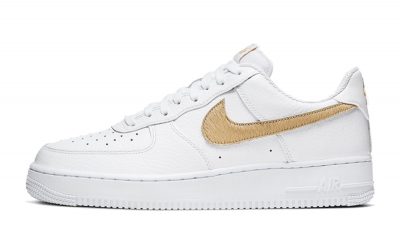 white air force with brown sole
