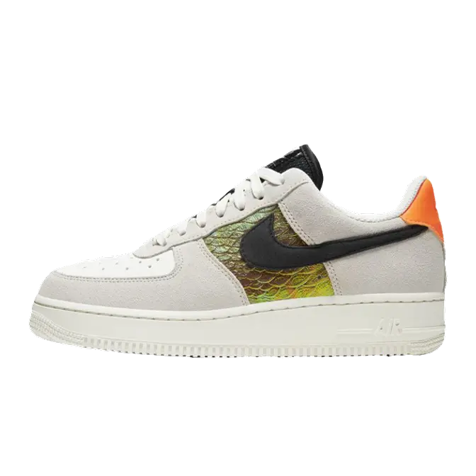 Nike Women's Air Force 1 Light Bone/Black-Sail-Hyper Crimson - CW2657-001