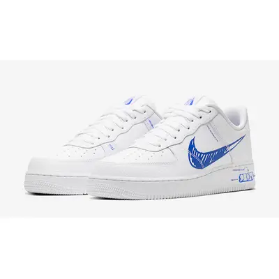 Nike Air Force 1 Low Sketch White Royal | Where To Buy | CW7581