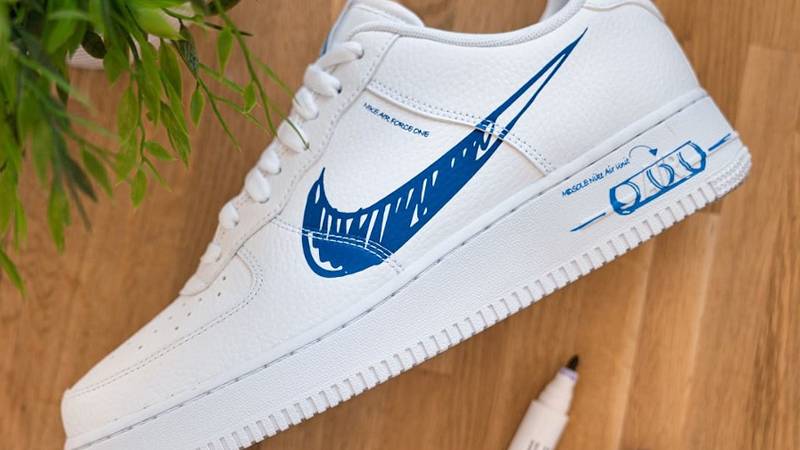 nike air force 1 low sketch white blue