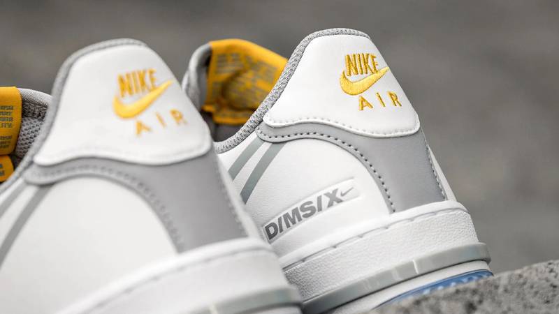 Nike Air Force 1 React D-MS-X White Blue Closeup