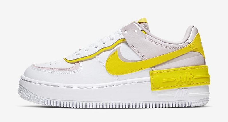 Nike Air Force 1 Shadow White Yellow side