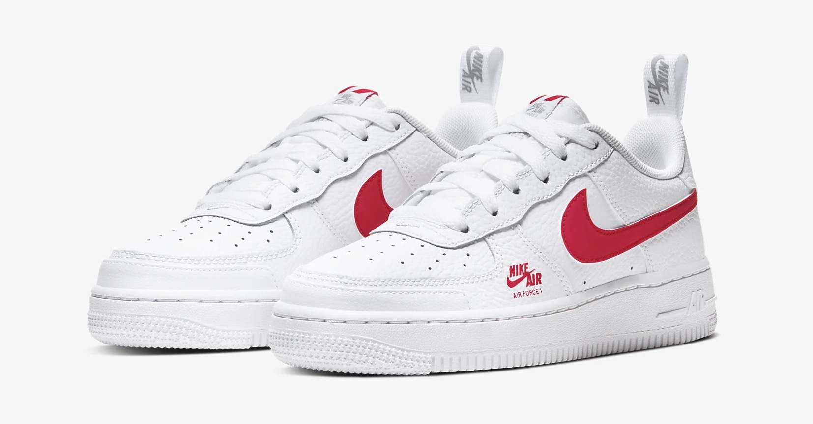 Nike Air Force 1 White:Light Smoke Grey:University RedÂ CZ4203-100 2