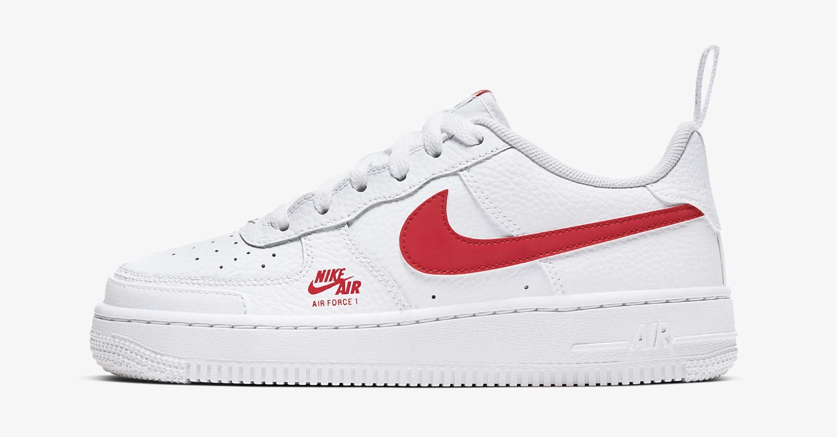 Nike Air Force 1 White:Light Smoke Grey:University RedÂ CZ4203-100 5