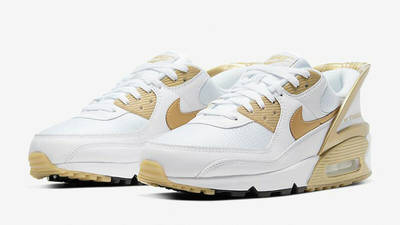 nike air max white with gold swoosh