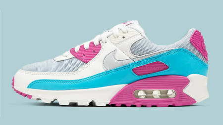 The Nike Air Max 90 Has Just Dropped In A 'Fire Pink' & 'Football Grey' Palette