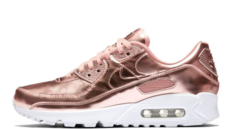 ladies rose gold nike trainers