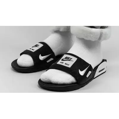 Nike Air Max 90 Slide Black BQ4635-002 on foot