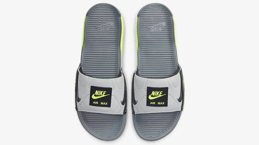 Nike Air Max 90 Slide Grey Volt BQ4635-001 middle