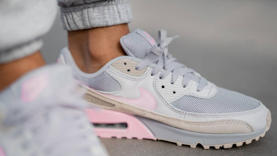 grey and pink air max 90