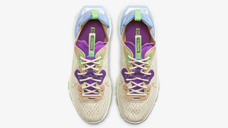 nike react purple and yellow