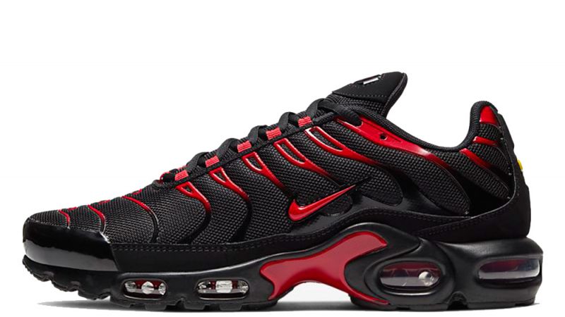 nike tn air black and red