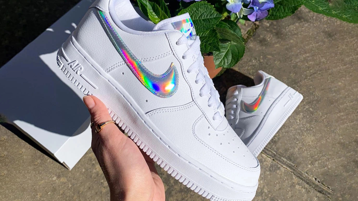 Nike air force 1 white iridescent