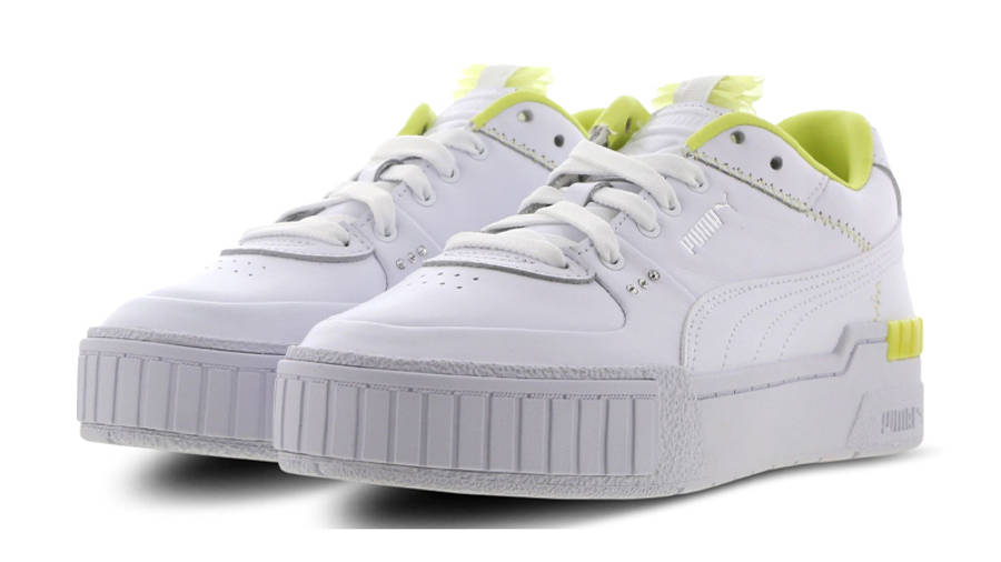 puma white sunny lime