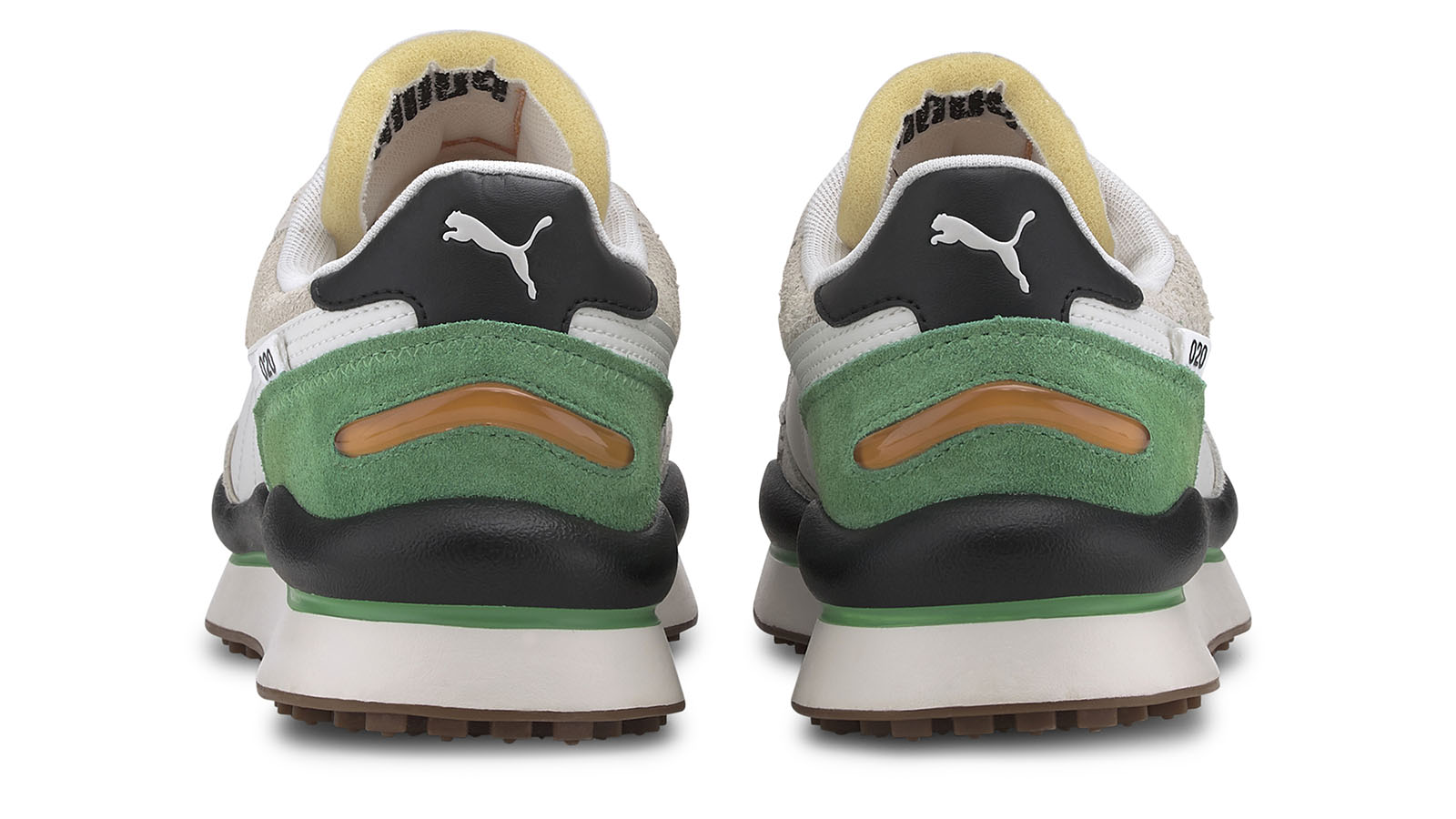 PUMA style rider stream on green