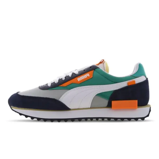 Puma grey deals orange shoes